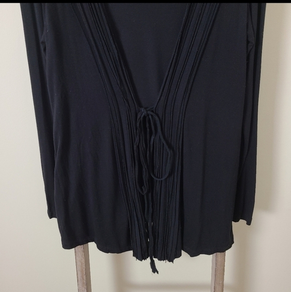 ⭐️40% Off⭐️ Kenar Black Tie Front Open Cardigan - Picture 5 of 8